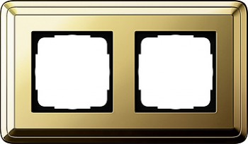 0212631 Рамка Classix Латунь 2-постовая Gira фото