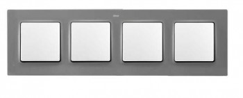 Рамка на 4 поста серый матовый  Simon 82 Concept 8200647-092 фото