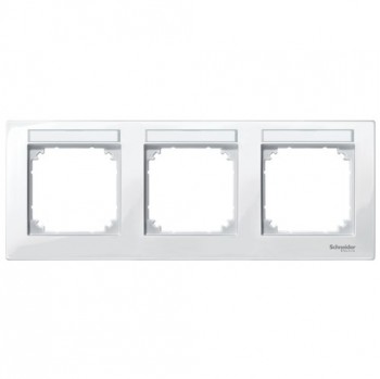 MTN514319 Рамка с полем для надписи M-Plan Белый 3-постовая Merten фото