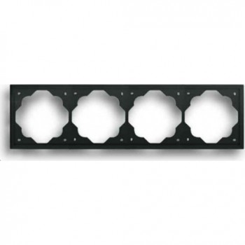 1724-775 Рамка Impuls Черный бархат 4-постовая ABB фото