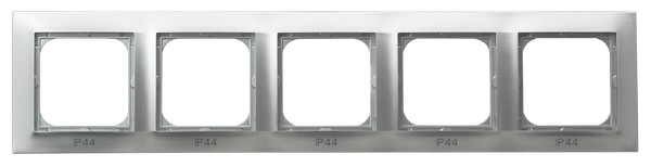 

RH-5Y/18 Рамка Ospel Impresja Серебро 5-постовая для выключателя IP-44, RH-5Y/18