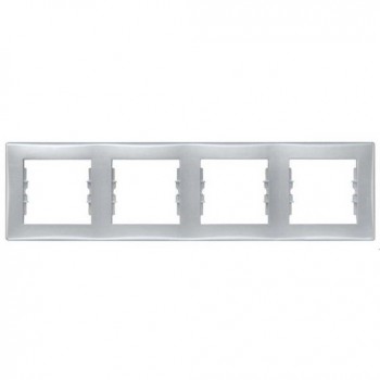 SDN5800760 Рамка Sedna Алюминий 4-постовая Schneider Electric фото