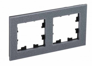 Рамка двойная айс грей мрамор Systeme Electric (Schneider Electric) AtlasDesign Nature ATN343202 фото