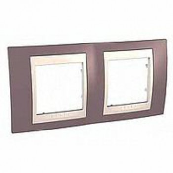MGU6.004.576 Рамка Unica Хамелеон лиловый / Бежевый 2-постовая Schneider Electric фото