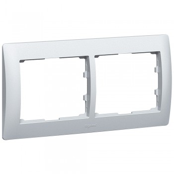 771302 Рамка Galea Life Алюминий 2-постовая Legrand фото