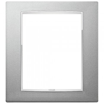 20668.C13 Рамка Eikon Chrome Classica Серебро матовое 8 модулей Vimar фото