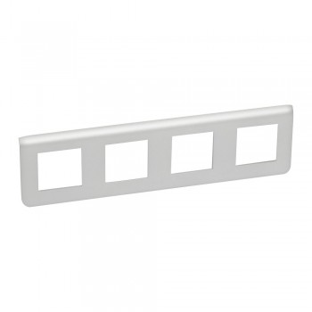 079308 Рамка Mosaic Алюминий 4х2-модульная Legrand фото