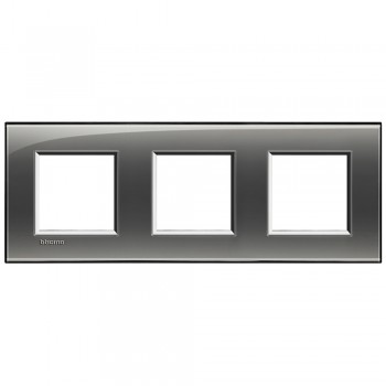 LNA4802M3KF Рамка LivingLight Квадрат Лондонский туман 2+2+2 модуля Bticino фото