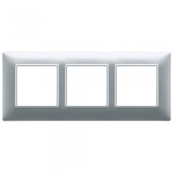 14646.20 Рамка Plana Серебро матовое 6 модулей Vimar фото
