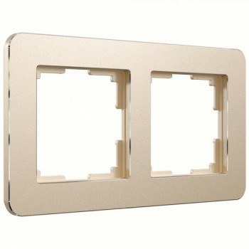 W0022611 Рамка на 2 поста (шампань) Platinum Werkel a059214 фото