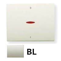8401.4 BL Клавиша для 1-клавишных выключателей/переключателей/кнопок с символом "I/O" и линзой подсветки, серия OLAS, цвет белый жасмин, ABB фото