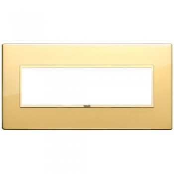 21657.G09 Рамка Eikon Evo полированное золото, включая рамку 7 модуля Vimar фото
