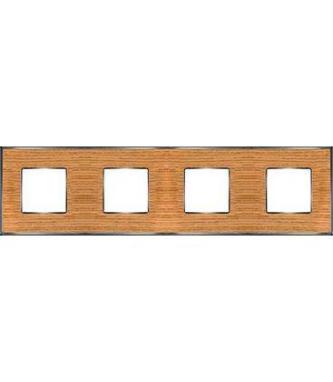 

FD01314OCB Рамка Vintage Wood OAK / bright chrome 4-постовая Fede, Vintage Wood FD01314OCB