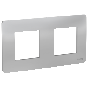 NU200430 Рамка Unica Studio Алюминий 2-постовая Schneider Electric фото