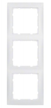 10139909 Рамка S.1 Полярная белизна матовый 3-постовая вертикальная Berker фото