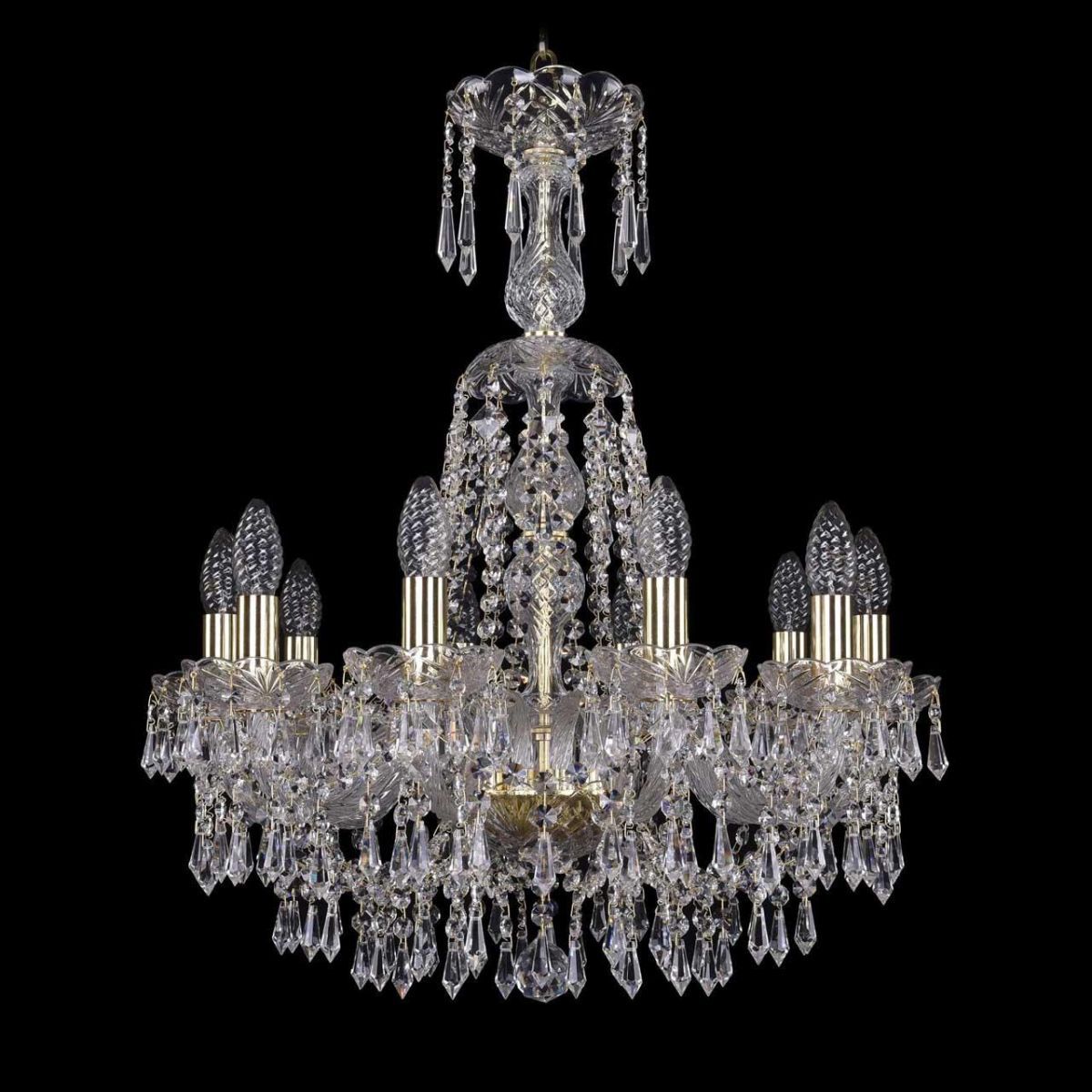 

Подвесная люстра Bohemia Ivele 1403/10/195/XL-65/G, Золотой, 1403 Gold 1403/10/195/XL-65/G