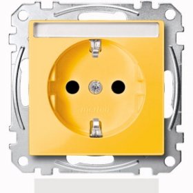 

MTN2302-0307 Механизм розетки SCHUKO с полем для надписи, для спец.эл.цепейжелт Merten, M-Smart MTN2302-0307