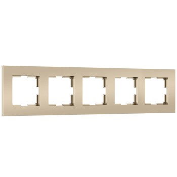 Рамка на 5 постов Slab (шампань софт) Werkel a071629 W0052911 фото