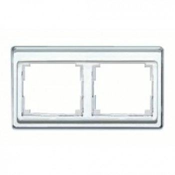 SL5820SI Рамка SL 500 Серебро 2-постовая Jung фото