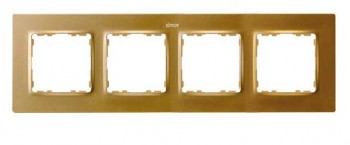 Рамка на 4 поста  матовое золото Simon 82 Concept 8200647-095 фото