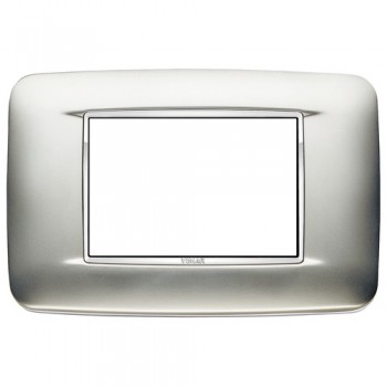 20683.C23 Рамка Eikon Chrome Round Хром сатиновый 3-модульная Vimar фото