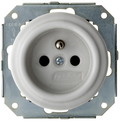 

31208272 Двухполюсная розетка с заземл. 10/16A-250V, черная керамика Fontini, Garby Colonial 31208272