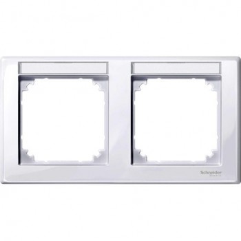 MTN471225 Рамка с полем для надписи M-Smart Активный белый 2-постовая Merten фото