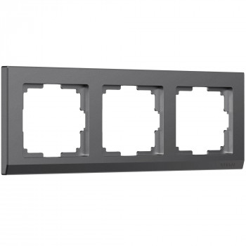 W0031864 Рамка на 3 поста (графит матовый) Stark Werkel a063117 фото