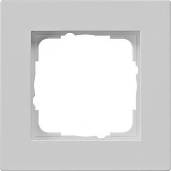 Рамка Gira E2 для монтажа заподлицо Серый матовый 1-постовая 0211375 фото