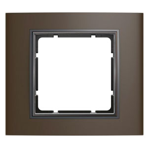 10113001 Рамка B.3 Коричневый / Антрацит 1-постовая Berker фото
