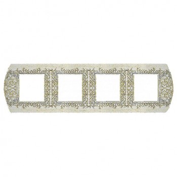 FD01424BD Рамка Sanremo white decape 4-постовая гор/верт. Fede фото