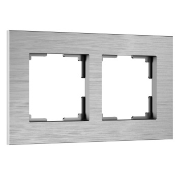 Рамка на 2 поста AluMax (алюминий) Werkel a066327 W0023506 фото