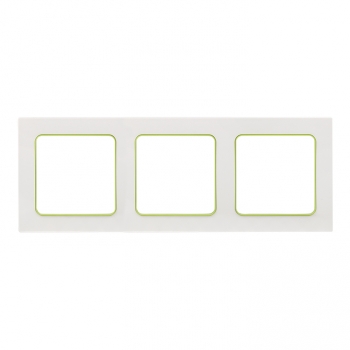 Рамка 3-ая Белый, зеленая линия EKF Стокгольм EAM-G-302-10 фото
