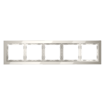 Рамка на 5 постов, кашемир, стекло Voltum S70 VLS110503 фото