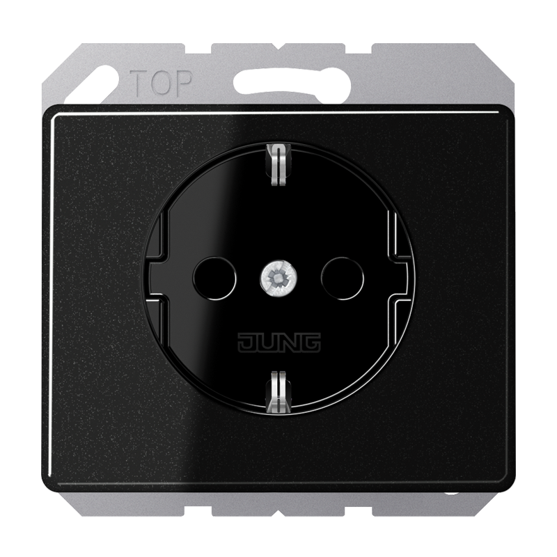 

SL520NKISW SCHUKO-розетка с защитой от детей 16A 250V~ черная Jung, SL 500 SL520NKISW