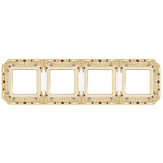 

FD01364OPCL Рамка Firenze Gold White Patina 4-постовая Fede, Firenze FD01364OPCL