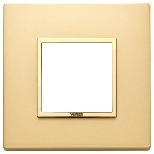 

21642.G10 Рамка Eikon Evo сатинированное золото, включая рамку 2 модуля Vimar, Eikon Evo 21642.G10
