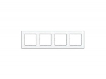AC584GLWW Рамка A Creation Белое стекло 4-постовая Jung фото