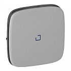 755087 Valena ALLURE. Выключатель 10АХ 250В с индикацией, с лицевой панелью. Безвинтовые зажимы. Алюминий Legrand