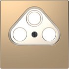 MTN4123-6051 D-life центральная накладка tv розетки, 2/3 отверстий, шампань Merten