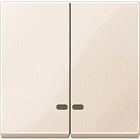 MTN3420-0344 Две клавиши с окош.для свет.инд.бежевый Merten