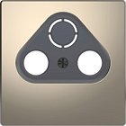 MTN4123-6050 D-life центральная накладка tv розетки, 2/3 отверстий, никель Merten