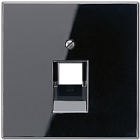 LS969-1UASW LS 990 Черный Накладка 1-ой наклонной ТЛФ/комп розетки Jung LS серия