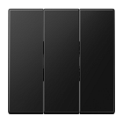 LS993BFSWM A LS Тройная клавиша матовая черная Jung LS серия