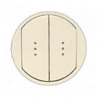 066211 Celiane Лицевая панель выключателя двойного с индикацией, слоновая кость Legrand