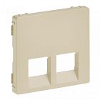 755421 Valena LIFE. Лицевая панель для двойных телефонных/информационных розеток. Слоновая кость Legrand
