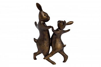Статуэтка "Танцующие кролики"цв.бронза 18х13х30,5 Garda Decor D1831 фото