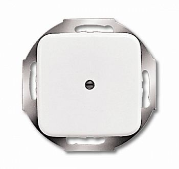 1710-0-0110 (2527-214), Плата центральная (накладка) для вывода кабеля, с суппортом, с компенсатором натяжения, серия Reflex SI, цвет альпийский белый, ABB фото