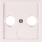 12036082 Центральная панель для антенной розетки 2 и 3 отверстия, Q.х, цвет: белый, с эффектом бархата Berker