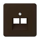CD569-2UABR CD 500/CD plus Коричневый Накладка 2-ой наклонной ТЛФ/комп розетки Jung